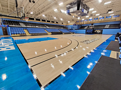 Barton Gym - January 2023 - Floor level - Southeast looking Northwest