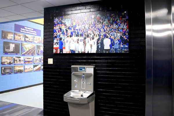 Chris and Julie Spray Family Hall of Champions Concession Hallway (East wall - Tribute to 2024 Men's Basketball Championship and fans)