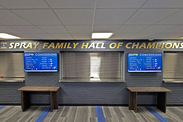 Chris and Julie Spray Family Hall of Champions Concession Hallway